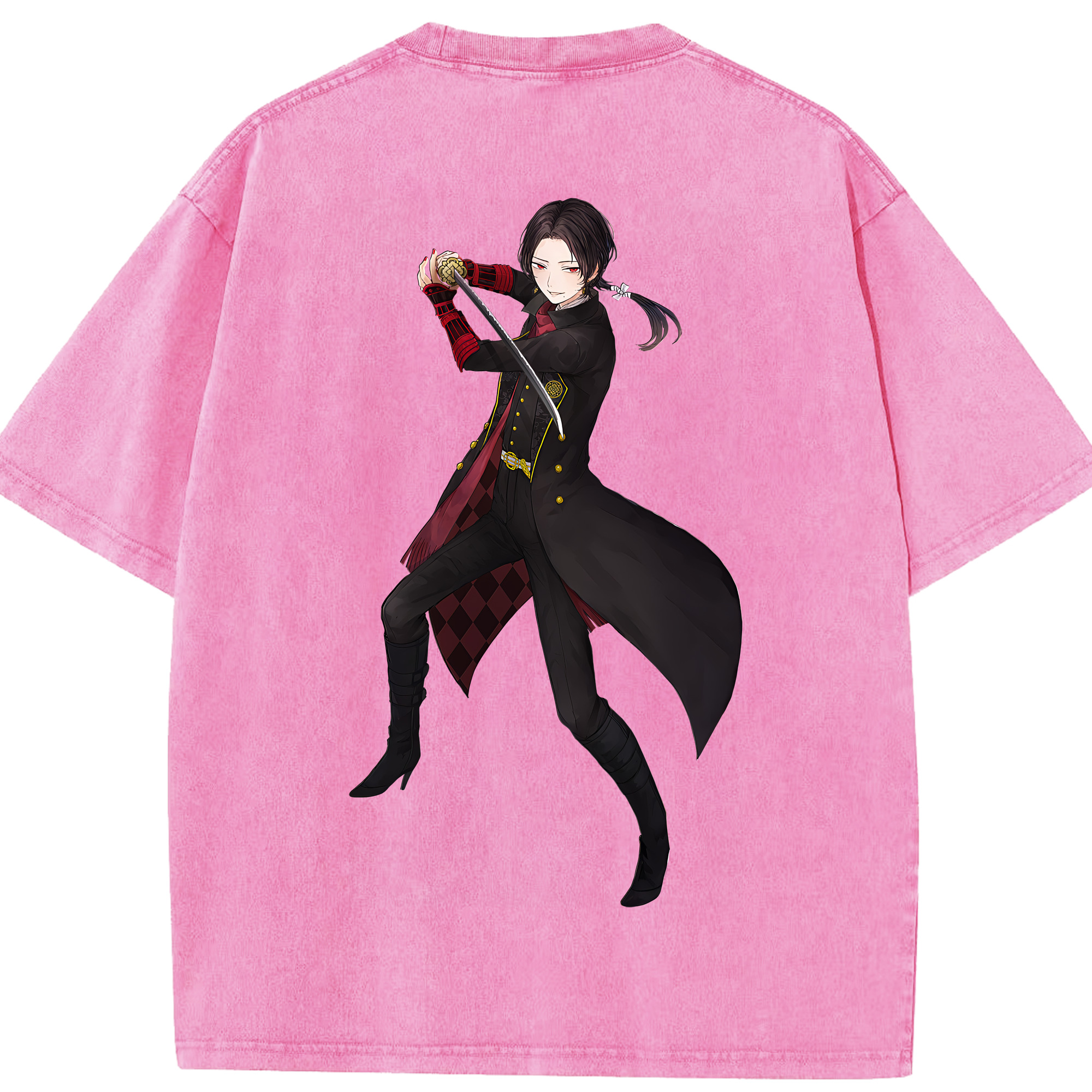 （画像用） 刀剣乱舞 Touken Ranbu 綿100% ヴィンテージ風 半袖Tシャツ（背面プリント）